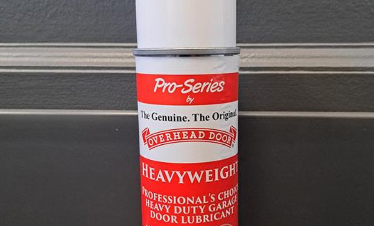 Can of garage door lubricant